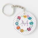 Search for pretty flowers key rings Colourful