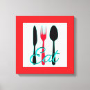 Search for forks canvas prints Red