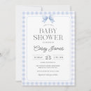 Search for blue gingham baby shower invitations Digital download