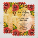 Search for vintage 75th birthday invitations Floral