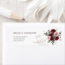 Search for fall bridal shower return address labels Burgundy