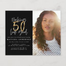 Search for stylish 50th birthday invitations Black and gold