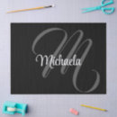 Search for monogram tissue paper Typography