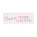 Search for pink stripe return address labels Birthday