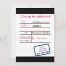 Search for library card birthday invitations Pink