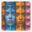 Search for womans face stickers Colourful