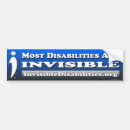 Search for invisible disability bumper stickers Awareness