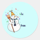 Search for snowman tag stickers Xmas
