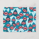 Search for blue shark postcards Cartoon