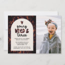 Search for jungle animals 1st birthday invitations Young wild and three
