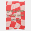 Search for funny sayings tea towels Red