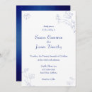 Search for royal blue flowers wedding invitations White