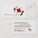 Search for maple leaf business cards Canadian