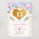 Search for pink and teal birthday invitations Floral