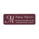 Search for burgandy return address labels For her
