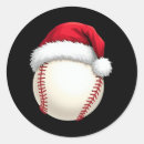 Search for funny baseball stickers Santa