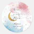 Search for pink moon stickers Over the moon