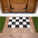 Search for black and white checkered doormats Squares