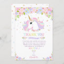 Search for unicorn thank you invitations Whimsical