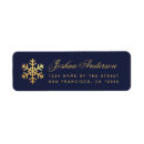 Search for gold snowflake return address labels Calligraphy