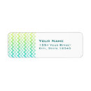 Search for green chevron return address labels Pattern