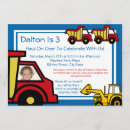 Search for backhoe birthday invitations Party