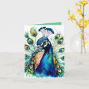 Search for watercolor peacock feather cards Bird