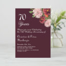 Search for 70th wedding anniversary invitations Floral