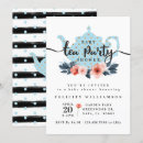 Search for tea party baby boy shower invitations Modern