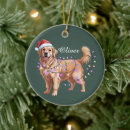 Search for golden retriever christmas tree decorations Snow