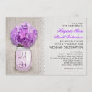 Search for burlap and purple wedding invitations Vintage