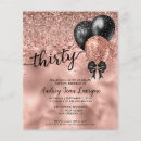 Search for modern 30th birthday invitations Black