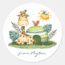 Search for watercolor giraffe stickers Birthday