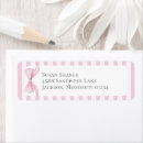 Search for pink stripe return address labels Watercolor
