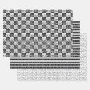Search for black and white check wrapping paper Simple