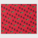 Search for hockey christmas wrapping paper Red