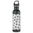 Search for dog pattern water bottles Black and white
