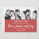 Search for engagement announcement cards She said yes
