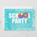 Search for end of school pool party invitations Swimming