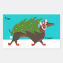 Search for dachshund christmas stickers Snow