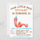Search for worm birthday invitations Party