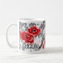 Search for flower sketch mugs Red