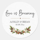 Search for coffee wedding stickers Love is brewing