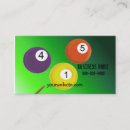 Search for billiard business cards Balls