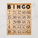 Search for bingo game postcards Typography