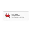 Search for red crab return address labels Crustacean