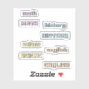 Search for subject stickers Back to school