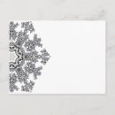 Search for grey snowflakes postcards White