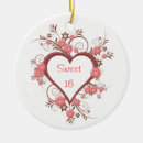 Search for sweet sixteen christmas tree decorations Heart