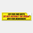 Search for distraction bumper stickers Safety